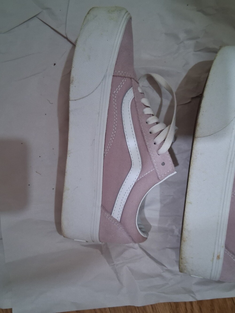 Vans Womens Old Skool Stacked Lavender Canvas & Suede Sneakers 8.5